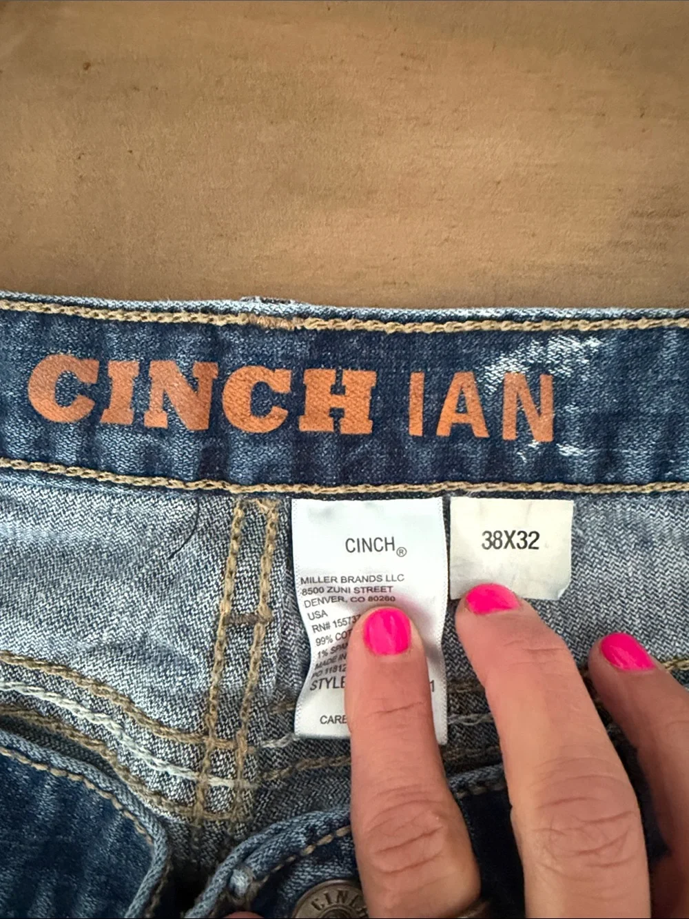 Cinch Men’s Blue Boot Cut Jeans 38x32